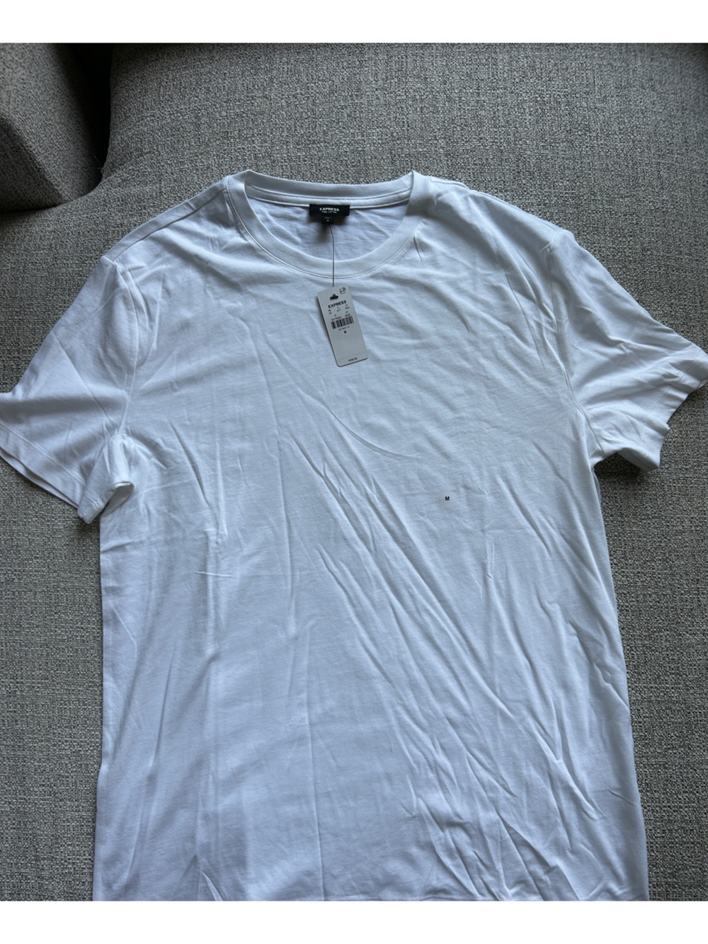 Express Men’s. Pima Cotton White Short-Sleeve Crew Tee